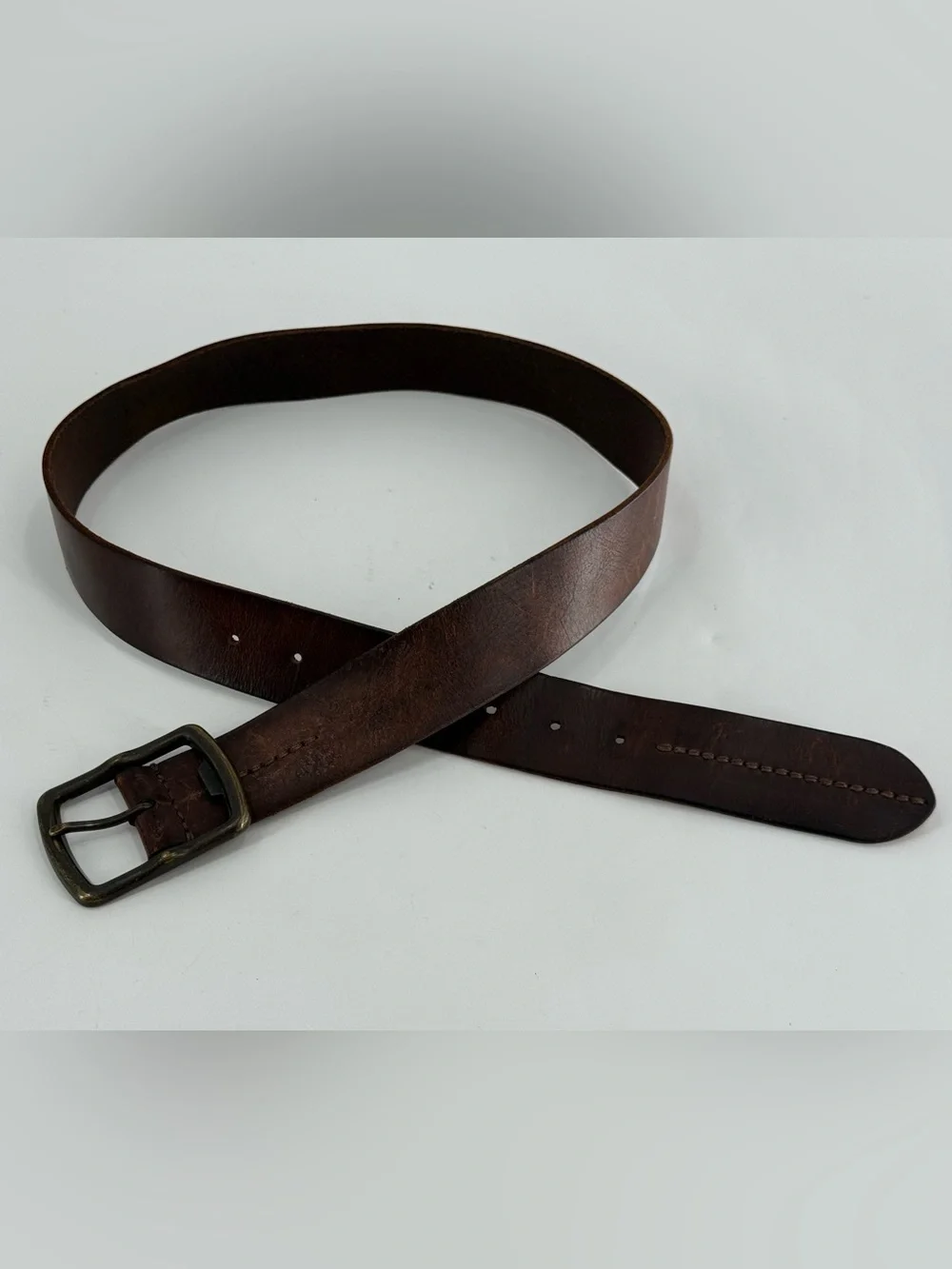 Abercrombie & Fitch Vintage Brown Leather Belt 34